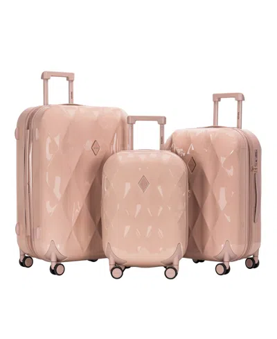 Kensie Chic Hardside Luggage Set, 3-piece In Rose Dust