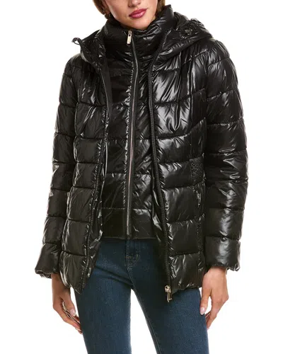 Kensie Cire Down Coat In Black