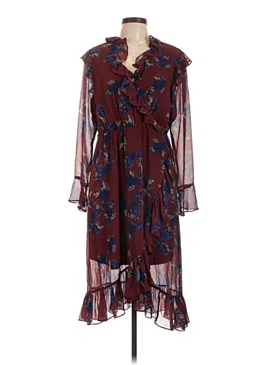 Pre-owned Kensie Cocktail Dress In Burgundy