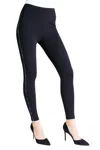 Kensie Combo Snakeskin Leggings In Black In Black