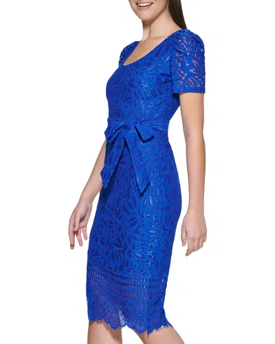 Kensie Corded Lace Mini Dress In Cobalt