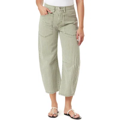 Kensie Corduroy Barrel Leg Ankle Pants In Gray