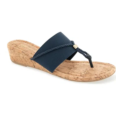 Kensie Deborah Wedge Sandal In Blue