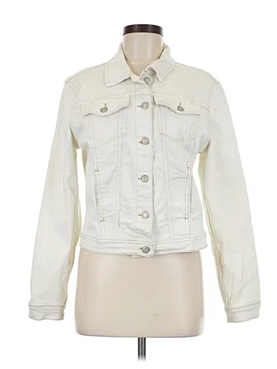 Pre-owned Kensie Denim Jacket In Ivory
