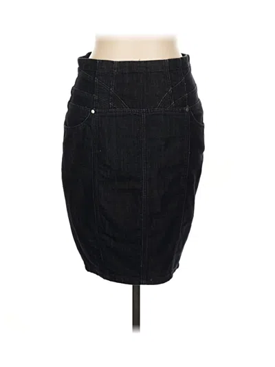 Pre-owned Kensie Denim Skirt In Black