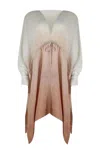 Kensie Dip Dye Cover Up Wrap In Marsala In Pink