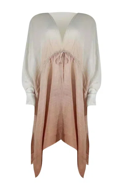 Kensie Plus Size Dip Dye Cover Up Wrap In Marsala In Brown