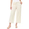 Kensie Drapey Easy Cropped Drawstring Pants In White