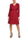 Kensie Dresses Womens Chiffon Smocked Sheath Dress In White
