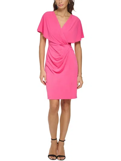Kensie Dresses Womens Mini Slouchy Cocktail And Party Dress In Pink