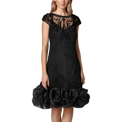 Kensie Dresses Womens Ruffled Mesh Shift Dress
