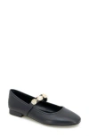 Kensie Eliane Mary Jane Flat In Black