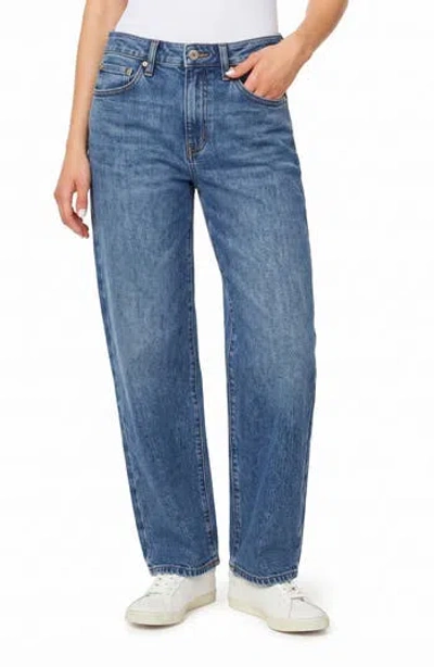 Kensie Emmy Relaxed Straight Leg Stretch Cotton Jeans In Blue