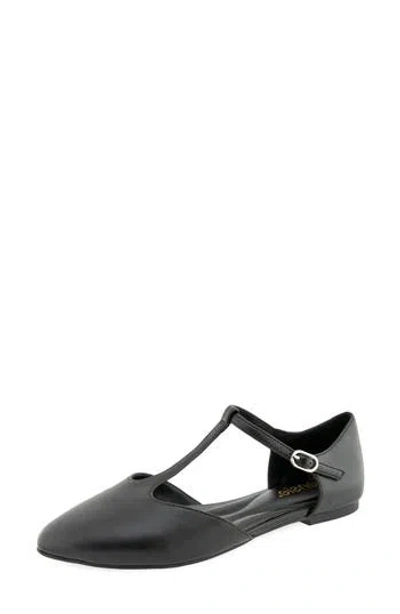 Kensie Gabrielle Woven Mary Jane Flat In Black