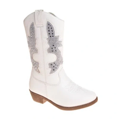 Kensie Girl Kids'  Cowgirl Boots In White