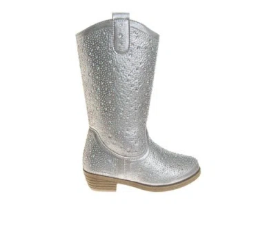 Kensie Girl Kids'  Glitzy Boots. In Silver