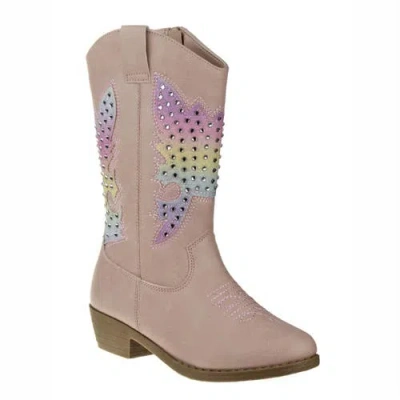 Kensie Girl Kids'  Zip Up Boot With Heel In Neutral