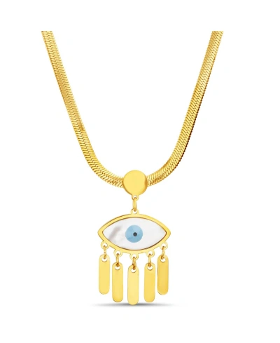 Kensie Gold-tone Evil Eye Dangle Pendant Necklace