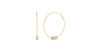 Kensie Gold-tone Hoop Earring With Pave Bar In Gold