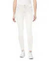 Kensie High Rise Raw Hem Skinny Jean In Ken Off White In White