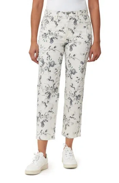 Kensie High Rise Slim Straight Crop Jean In Gray