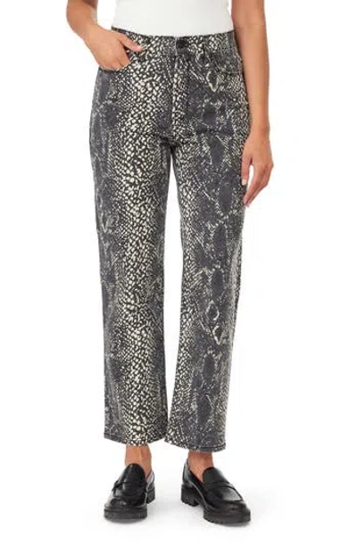 Kensie High Rise Slim Straight Crop Jean In Gray