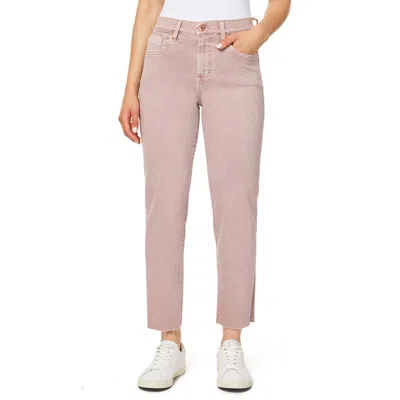 Kensie High Rise Straight Leg Pants In Pink