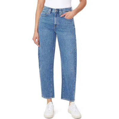 Kensie High Waist Barrel Jeans In Blue