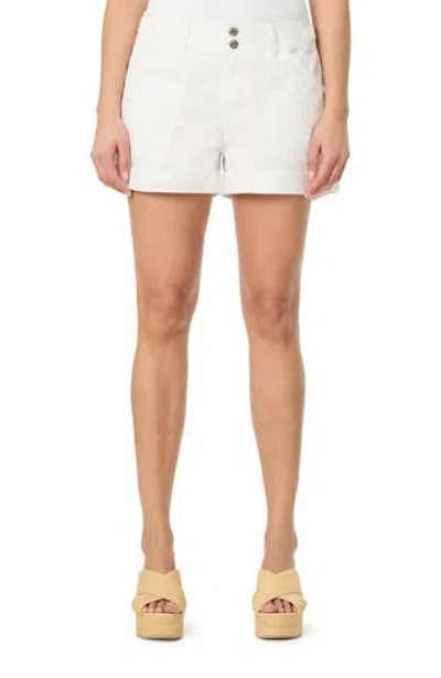 Kensie High Waist Denim Shorts In White