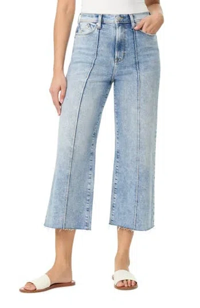 Kensie High Waist Pintuck Crop Raw Hem Jeans In Lismore