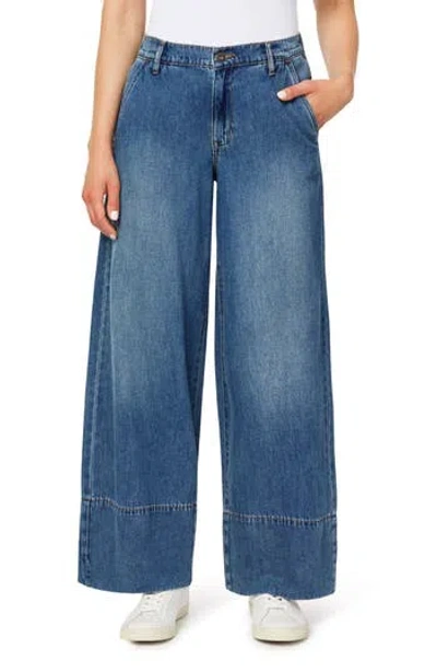 Kensie High Waist Wide Leg Jeans In Blue