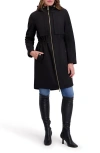 Kensie Hooded Coat In Black