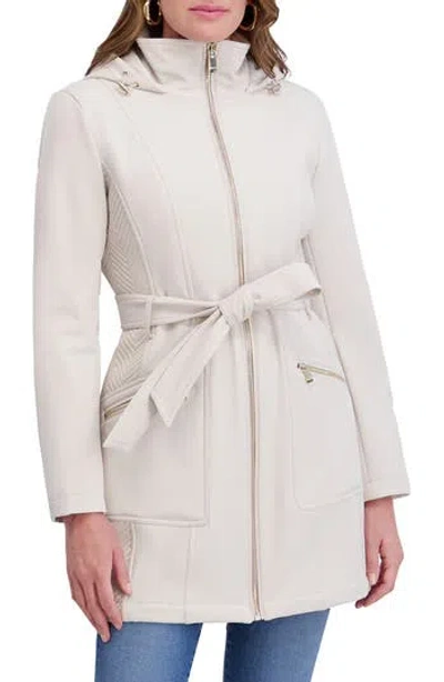 Kensie Hooded Softshell Jacket In Neutral