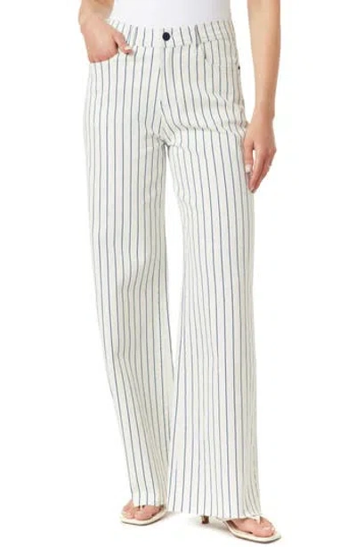 Kensie Kaya High Waist Wide Leg Jeans In Neutral