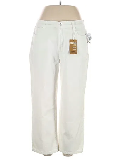 Pre-owned Kensie Khaki Pant In Ivory
