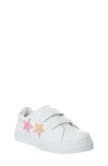 Kensie Kids' Sparkle Star Sneaker In White Multi