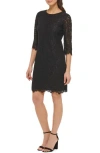 Kensie Lace Sheath Dress In Black