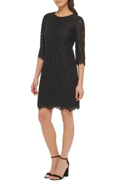 Kensie Lace Sheath Dress In Black