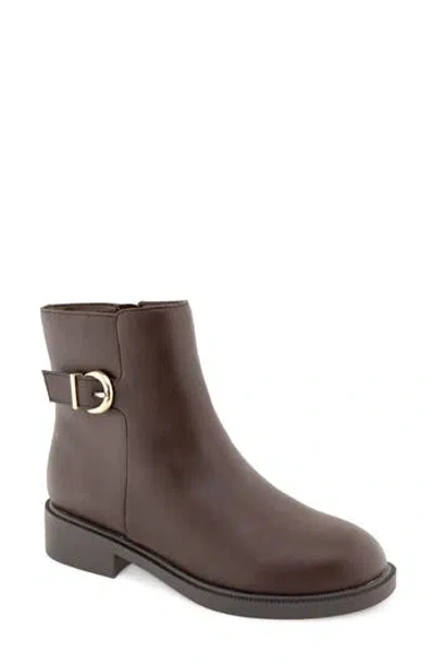 Kensie Leo 2 Faux Leather Bootie In Burgundy