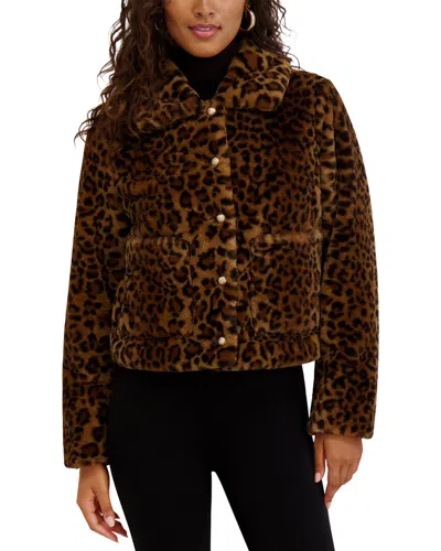 Kensie Leopard Print Jacket In Multi