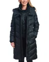 Kensie Long Down Jacket In Blue