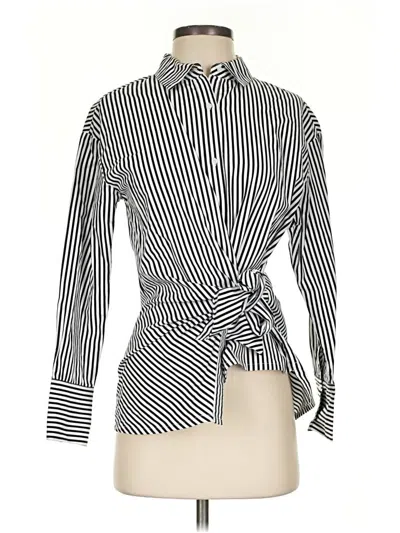 Pre-owned Kensie Long Sleeve Blouse In Black