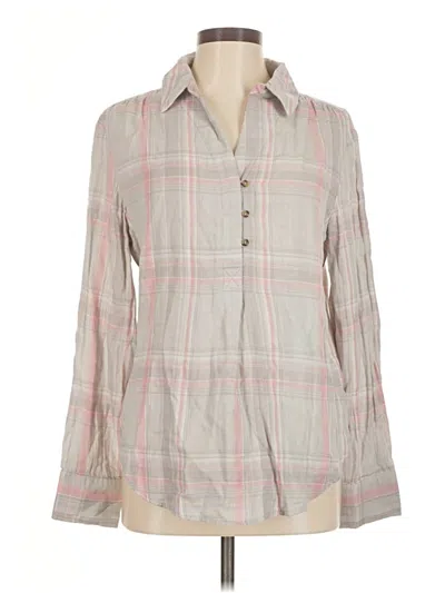 Pre-owned Kensie Long Sleeve Blouse In Gray