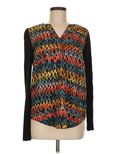Pre-owned Kensie Long Sleeve Blouse In Orange