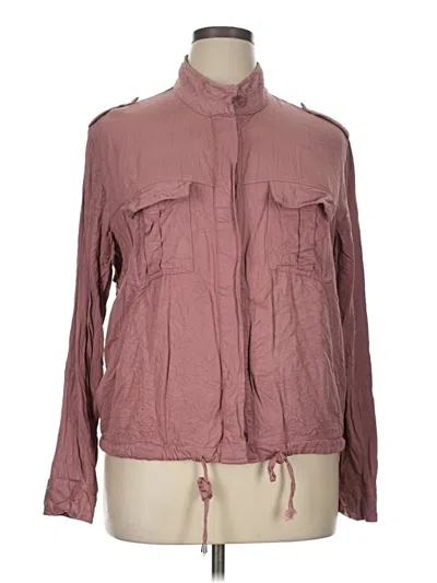 Pre-owned Kensie Long Sleeve Blouse In Pink