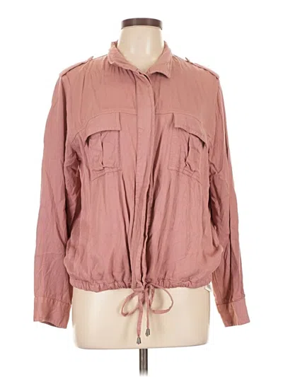 Pre-owned Kensie Long Sleeve Blouse In Pink