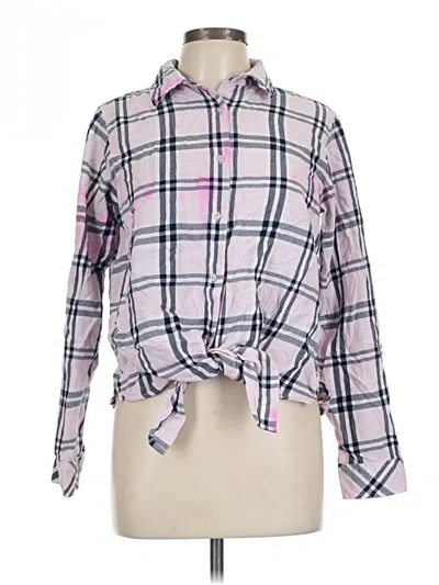 Pre-owned Kensie Long Sleeve Blouse In Pink