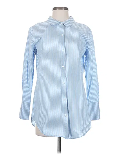 Pre-owned Kensie Long Sleeve Button Down Shirt In Blue