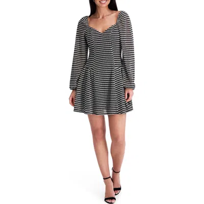 Kensie Long Sleeve Minidress In Gray