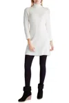 Kensie Long Sleeve Turtleneck Sweater Dress In White In White